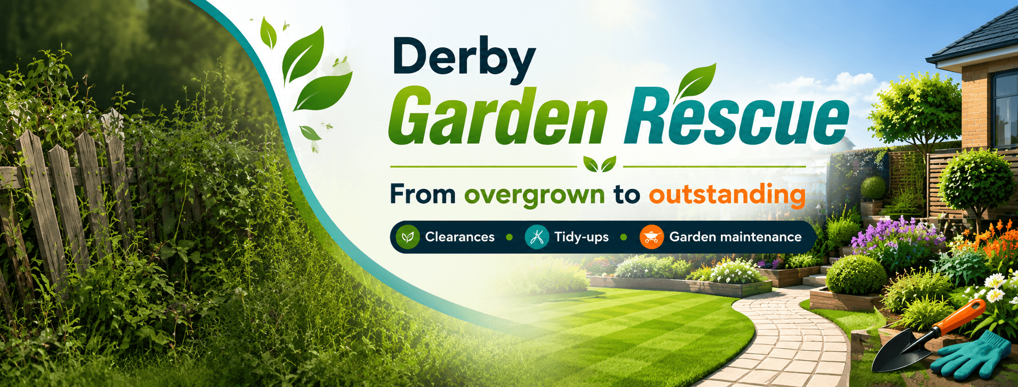 Derby Garden Rescue garden transformation background